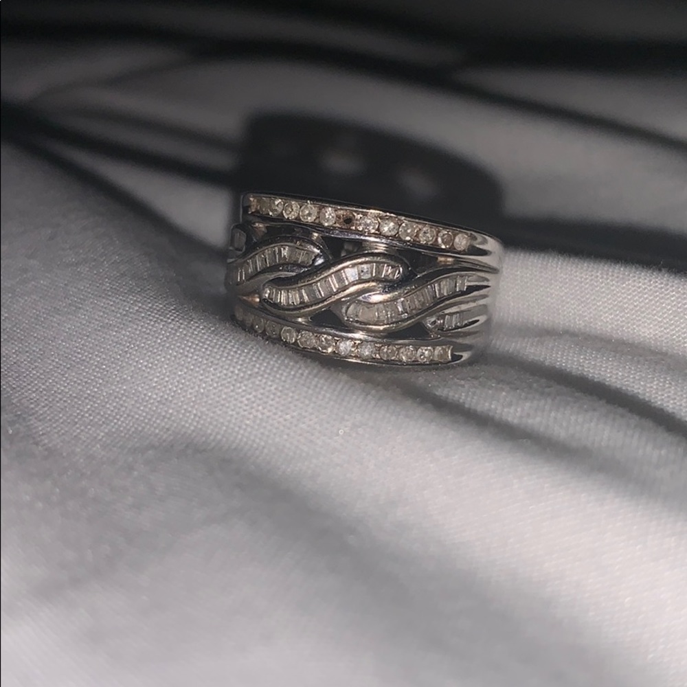 silver chunky ring